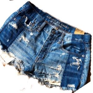American Eagle High Rise Vintage Festival Shorts